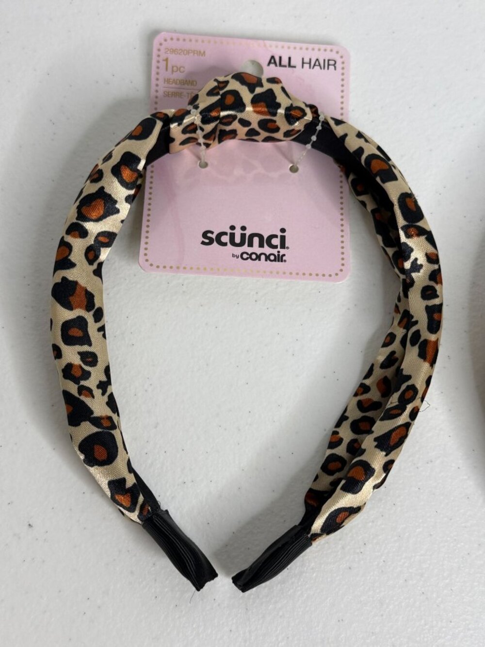 Scunci Leopard Knotted Headband Animal Print Y2K Mob Wife New